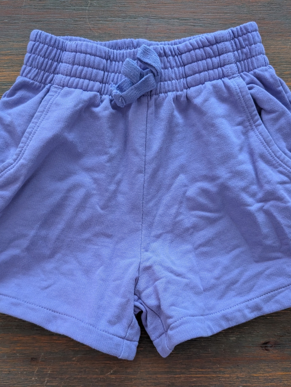 Girls Lavender Elastic-Waist Shorts with Pockets